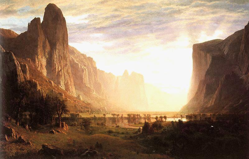 Albert Bierstadt Looking Down the Yosemite Valley, California France oil painting art